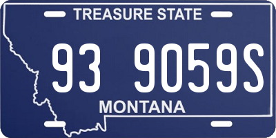 MT license plate 939059S