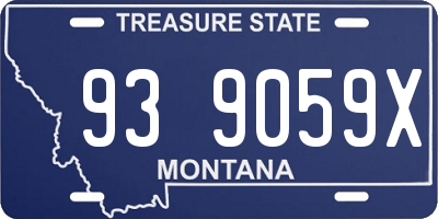 MT license plate 939059X