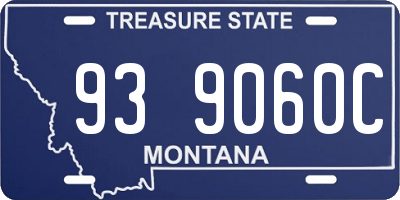 MT license plate 939060C