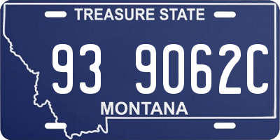 MT license plate 939062C