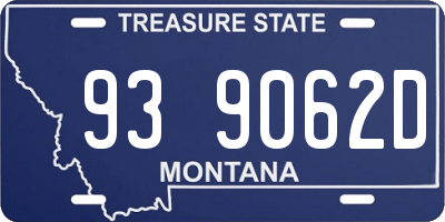 MT license plate 939062D
