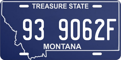 MT license plate 939062F