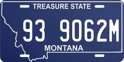 MT license plate 939062M