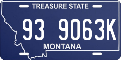 MT license plate 939063K