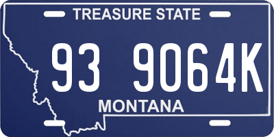 MT license plate 939064K