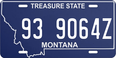 MT license plate 939064Z