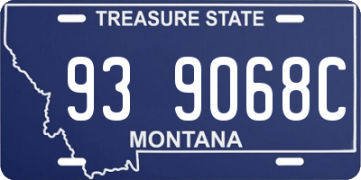 MT license plate 939068C