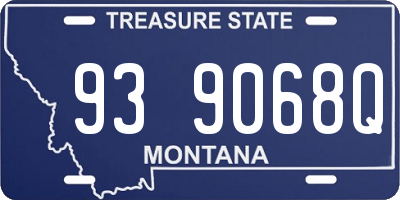 MT license plate 939068Q