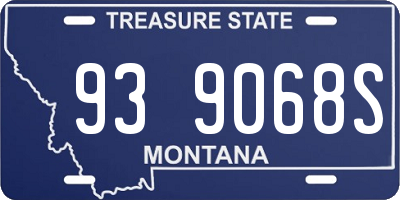 MT license plate 939068S