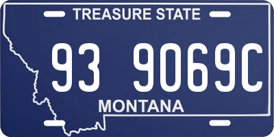 MT license plate 939069C