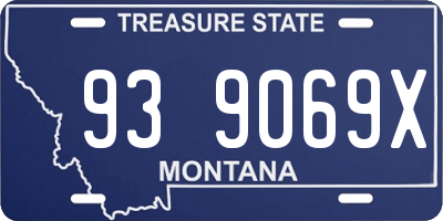 MT license plate 939069X