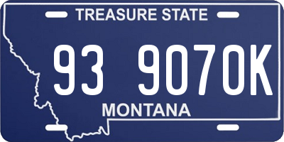 MT license plate 939070K