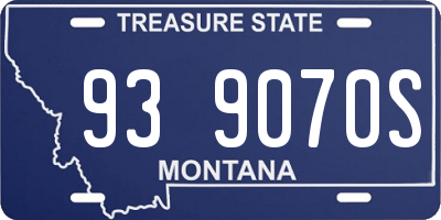 MT license plate 939070S
