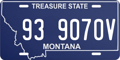 MT license plate 939070V