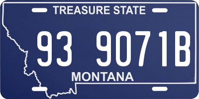 MT license plate 939071B