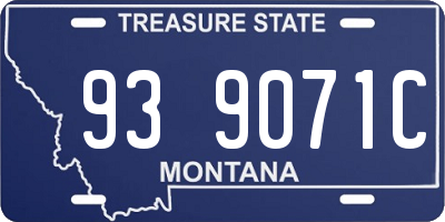 MT license plate 939071C
