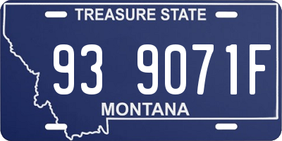 MT license plate 939071F