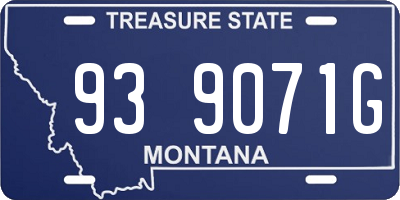 MT license plate 939071G