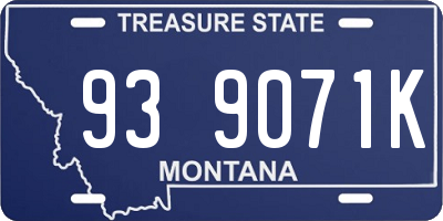 MT license plate 939071K