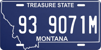 MT license plate 939071M