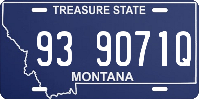 MT license plate 939071Q