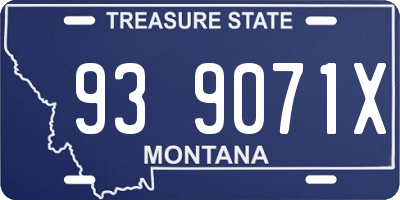 MT license plate 939071X