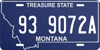 MT license plate 939072A