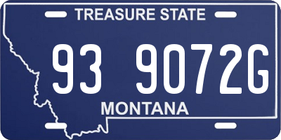 MT license plate 939072G