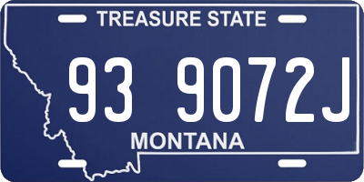 MT license plate 939072J