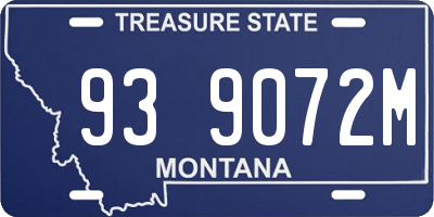 MT license plate 939072M