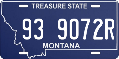 MT license plate 939072R