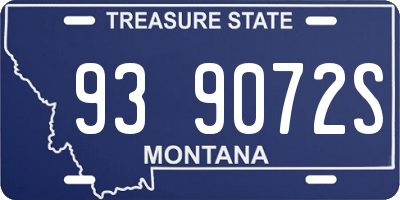 MT license plate 939072S