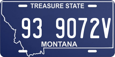 MT license plate 939072V