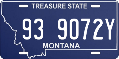 MT license plate 939072Y
