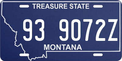 MT license plate 939072Z