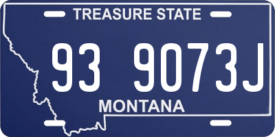 MT license plate 939073J