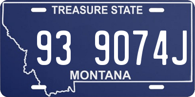 MT license plate 939074J