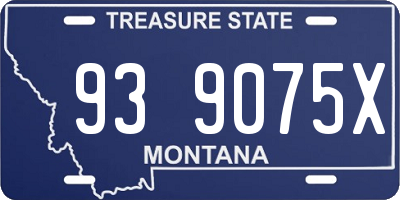MT license plate 939075X