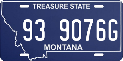 MT license plate 939076G
