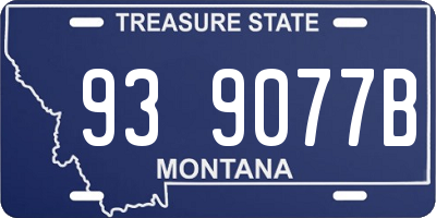 MT license plate 939077B