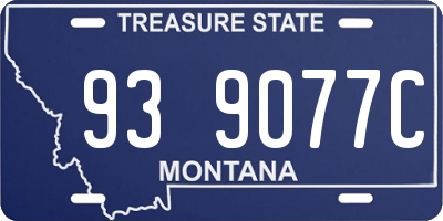 MT license plate 939077C