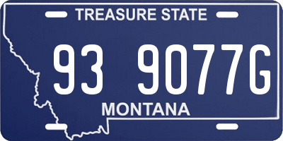 MT license plate 939077G