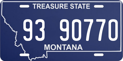 MT license plate 939077O