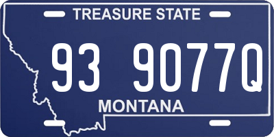 MT license plate 939077Q