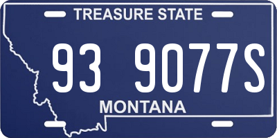 MT license plate 939077S
