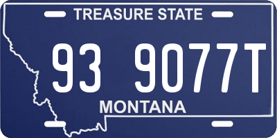 MT license plate 939077T