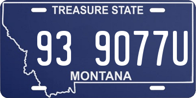 MT license plate 939077U