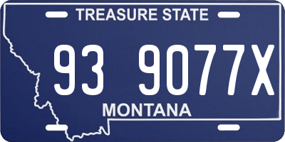 MT license plate 939077X