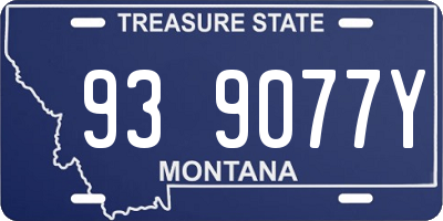 MT license plate 939077Y