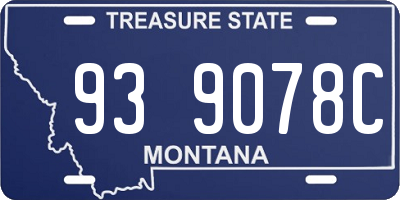 MT license plate 939078C